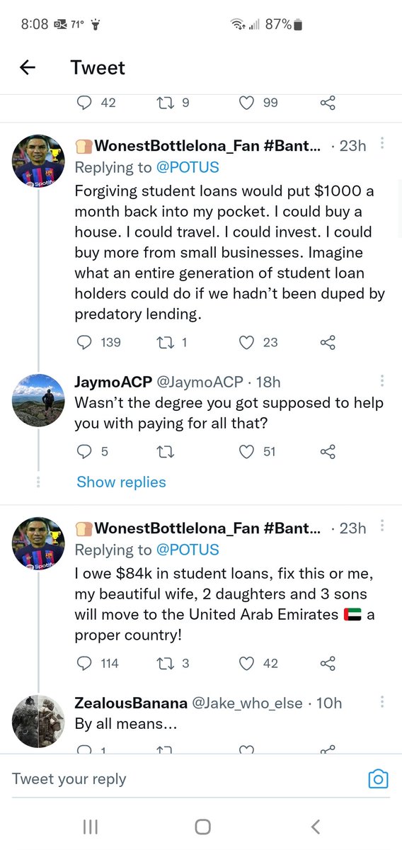 1loudx's tweet photo. @arbogast_bo @not_onions @POTUS They arnt even smart bots anymore. They've even giving up on trying https://t.co/yocHIuNBC2