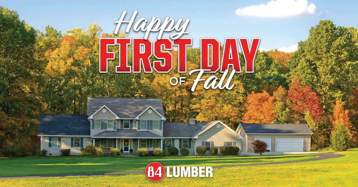 84LumberNews's tweet photo. Happy first day of Fall! 🍁🍂 What projects will you be tackling this season? 🛠️ https://t.co/M4313Sx344