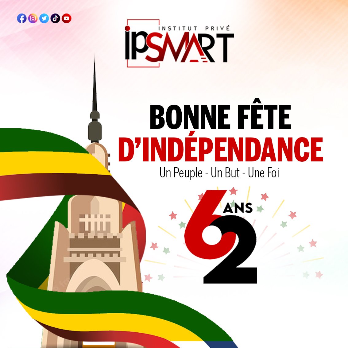 Ipsmart_ml's tweet photo. Bonne fête d'indépendance.  

IPSMART,  plus qu'un institut classique de formation,  est une forge!

#Mali
#ipsmart 
#soyeconnecteaumondeintelligent https://t.co/TniC6ZytuM
