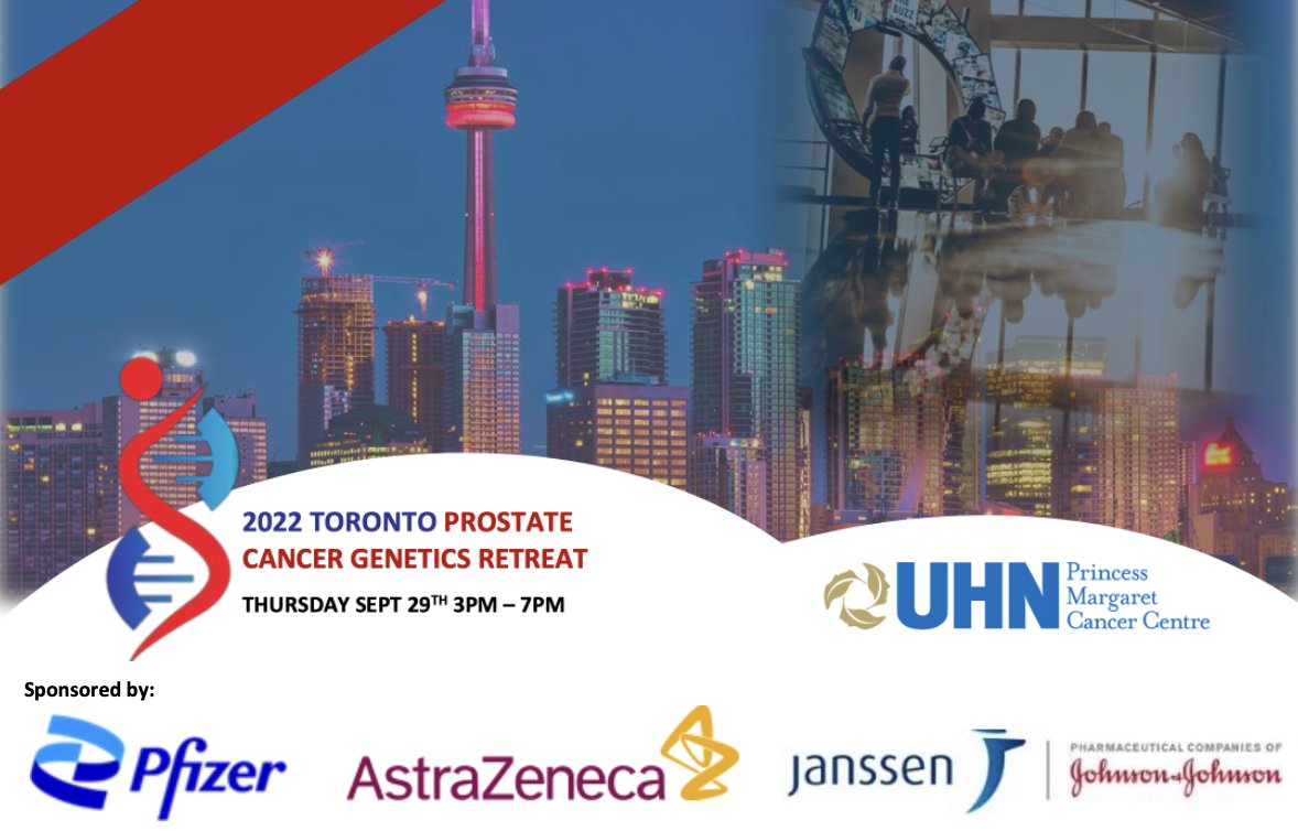 📢 ONLY ONE WEEK TO GO until the 2022 Toronto Prostate Cancer Genetics Retreat.  This year’s theme focuses on incorporating somatic tissue testing and genetics-based clinical trials.

If you are interested in participating, please join the Zoom link: us06web.zoom.us/j/85021001389