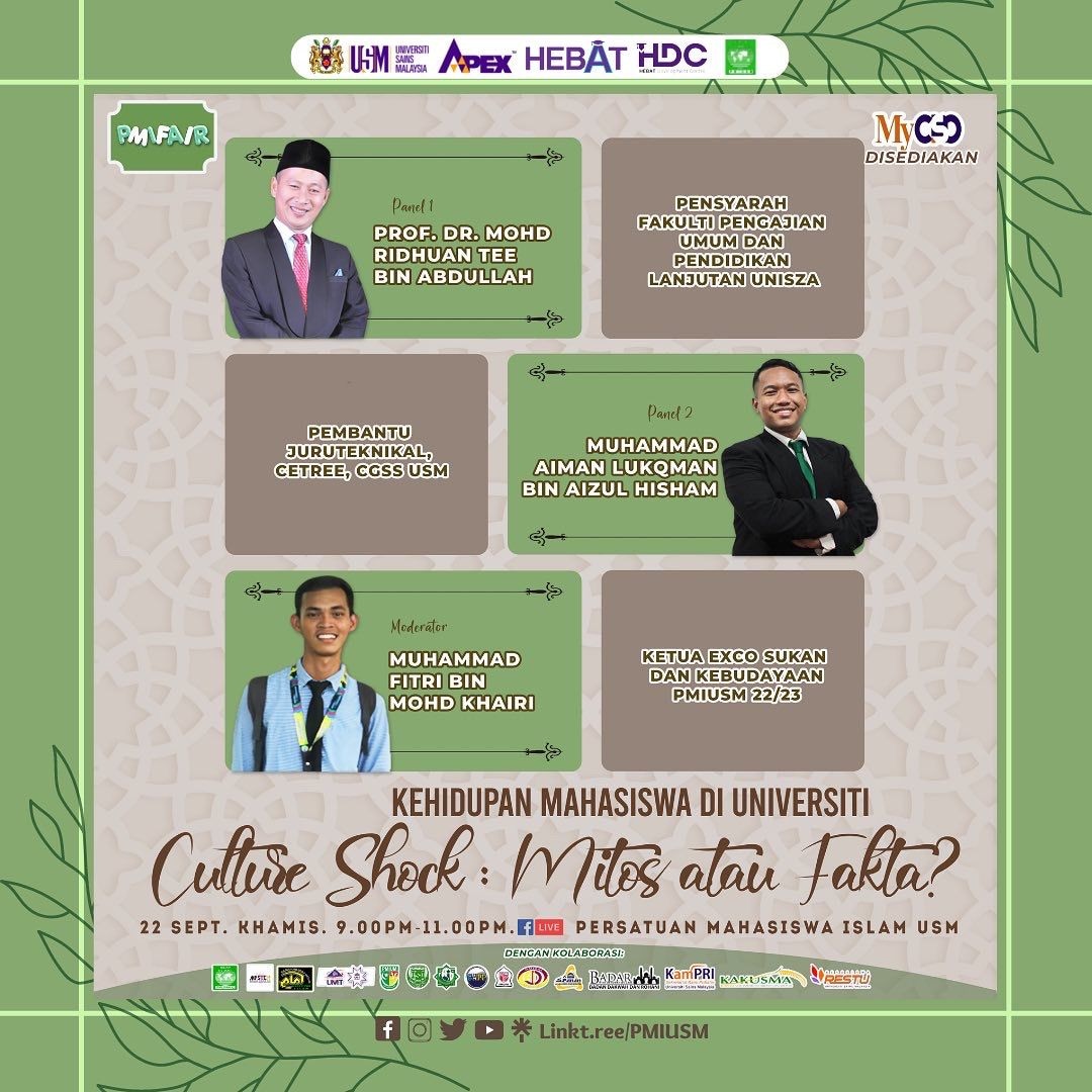 ISIUKMofficial's tweet photo. Bila Masuk universiti mesti tidak asing lagi dengan konsep kejutan budaya. Benarkah fenomena ini sememangnya berlaku di alam universiti atau hanya sekadar mitos❓ Ayuh sertai Kami untuk merungkai sejauh mana kebenaran tentang kejutan budaya yang berlaku_💡
#PMIFAIR
#BackToFitrah https://t.co/vtA7Ib0Lm4