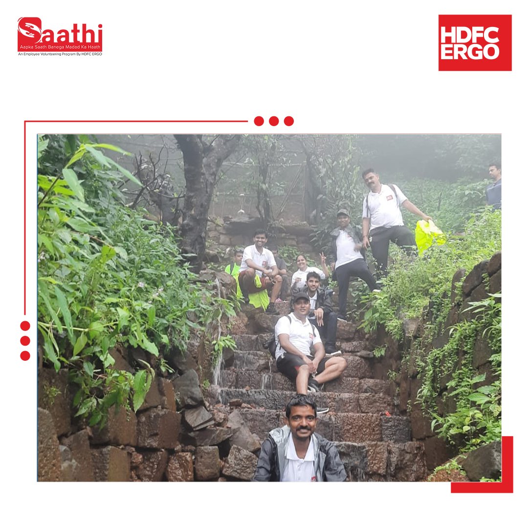 HDFCERGOGIC's tweet photo. SAATHI and our fitness community, ‘Fittastic’ organised a trek along with a clean-up drive at Prabalgad.
Our SAATHIs collected garbage on their way back from trek and we aims to create more such opportunities for our colleagues to volunteer.
#HDFCERGO #Saathi #Fittastic https://t.co/dy8mojC0yp