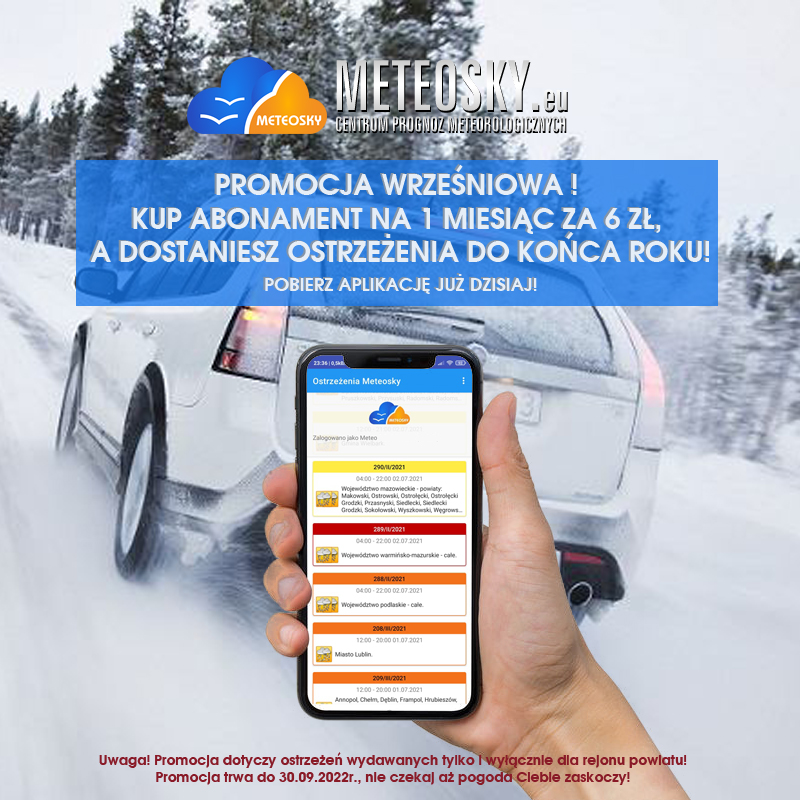meteosky's tweet photo. Nie czekaj aż pogoda Ciebie zaskoczy! 
https://t.co/mEYZGCrBXK

#ostrzezeniapogodowe #meteoalarm #meteo #pogoda #prognozapogody #aktualnosci #wiadomości #tvpinfo #tvn #tvn24 #tvnmeteo #mapymeteo #sat24 https://t.co/eN7vYDpb5p