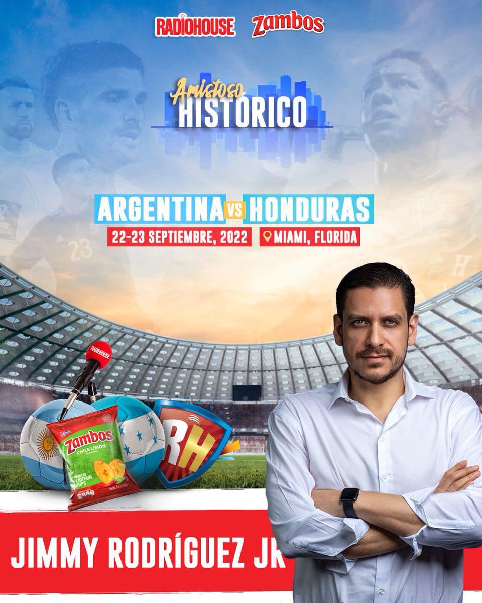hernandezjacobo's tweet photo. Hat Trick in MIAMI >>> #305 
Rosa Alvarado
Jimmy Rodriguez
Jacko Hernández 

Tridente de lujo gracias a @SnacksYummies #Zambos en un partido de la H vs La Argentina de Messi  🇭🇳🇦🇷⚽️

 Espera toda la cobertura, lives y programas en todas las plataformas de Radiohouse… https://t.co/w2EG5F6YjC