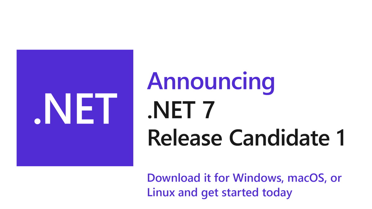 Last week, we announced .NET 7 Release Candidate 1 -- the first of two release candidates for #dotNET7 that are supported in production.

This post highlights the core themes and gives you with resources to dive deeper. 📖 msft.it/6015j0iiJ