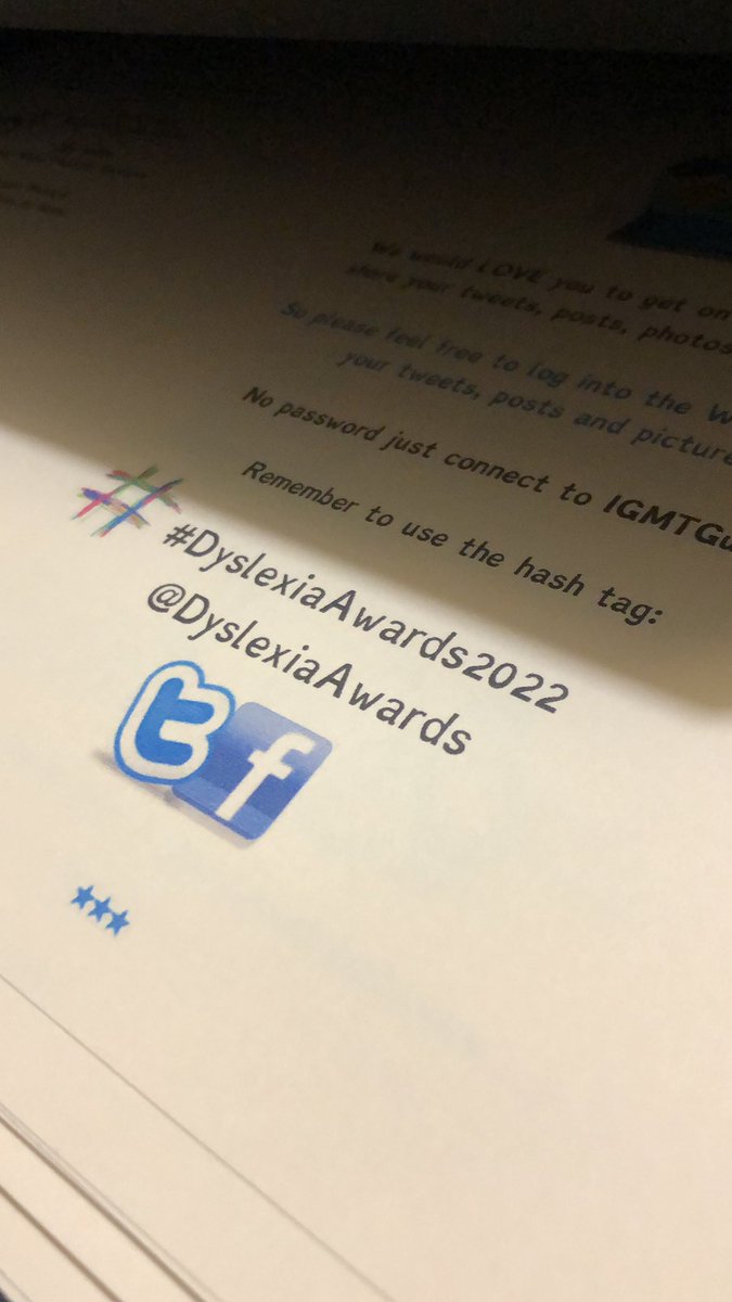 Now this is one of the best feelings in the world - the 2022 Dyslexia Awards Evening programme printing ready for all hands on deck tomorrow night 😊 👏 when <a href="/Lisa_specialt/">Lisa Powell</a> visits to help 😊 👏