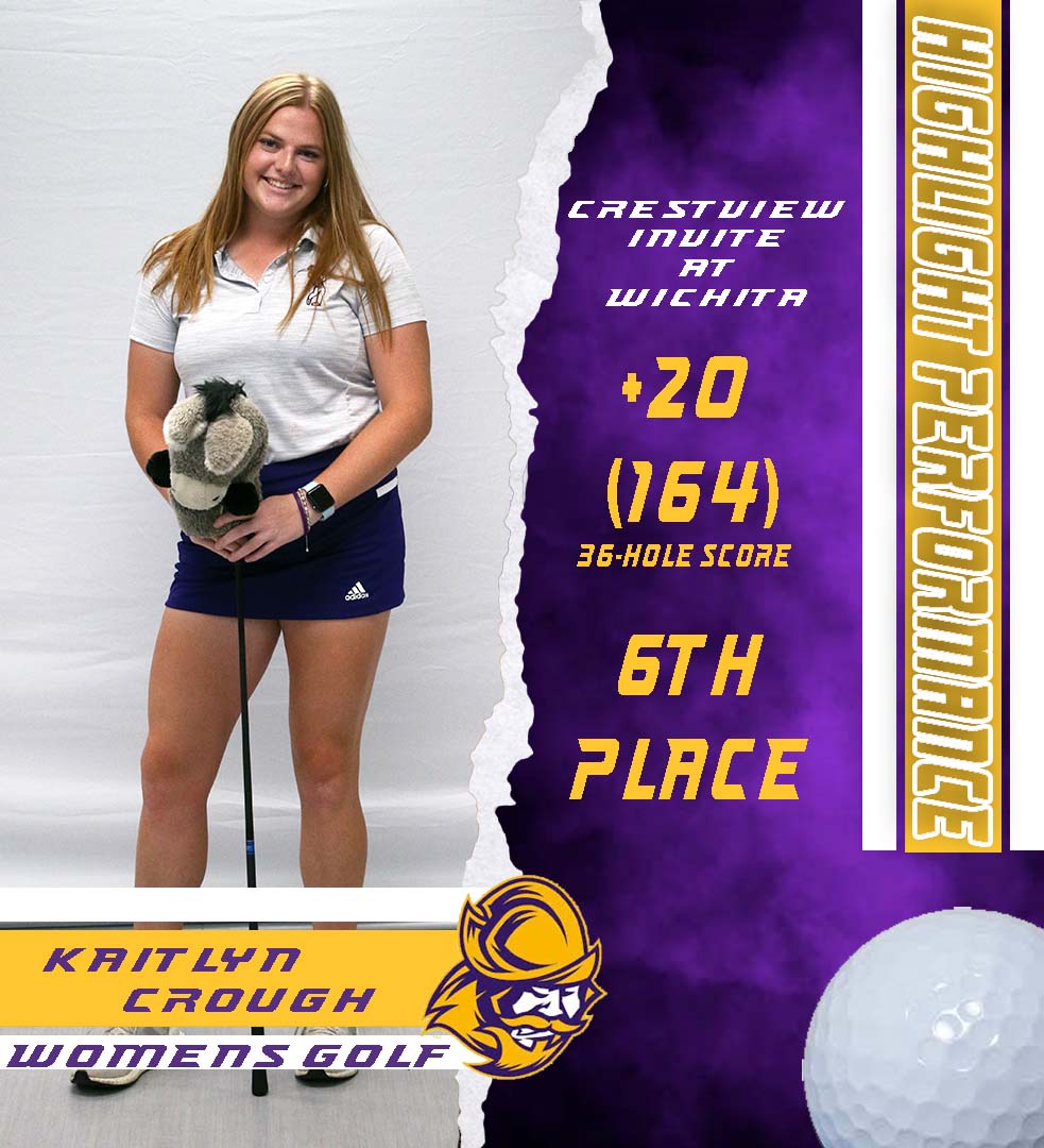 ⛳️Highlight Performance of the Day⛳️

Our Highlight Performance of the Day goes to Kaitlyn Crough who finished T-6th at Crestview Invite &amp; helped the ladies win the tournament earlier this week #GoConqs