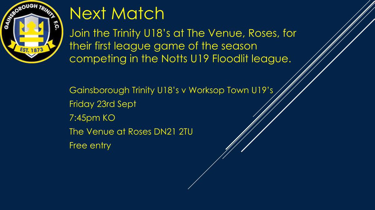 Gainsborough Trinity U18’s tweet media