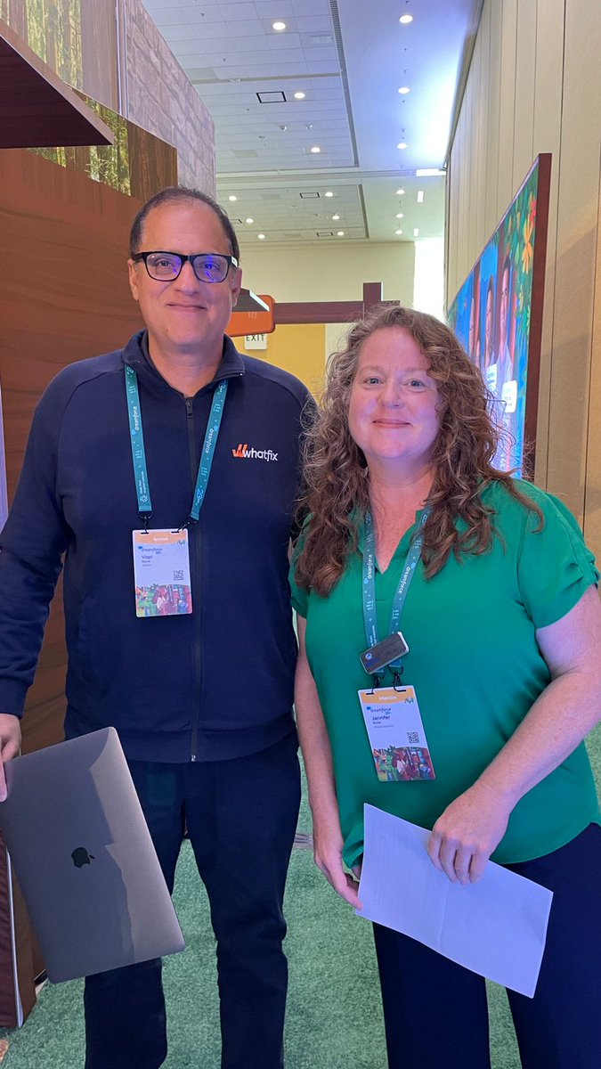 whatfix's tweet photo. It's Day 3 at #DF22 and we are starting with an awesome session 💪
Catch @DaverVispi and Jennifer Bryan, Director Training &amp; Professional Development at @Allstate Benefits, discussing Allstate Benefits' @salesforce adoption success story at the Commerce Theare!  
#Whatfix https://t.co/Ihyc0PbS70