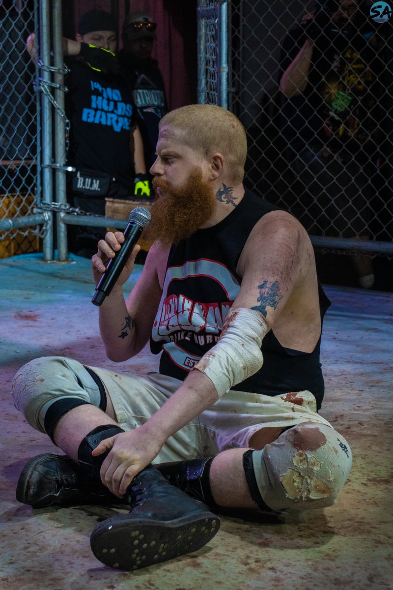 stabodeely's tweet photo. @ICWNHB #PFXBattle2. Surprise match, @TheDukeJWM chooses not to leave the ring until he gets to face @CatalKasey. https://t.co/K4g9t3qiz6