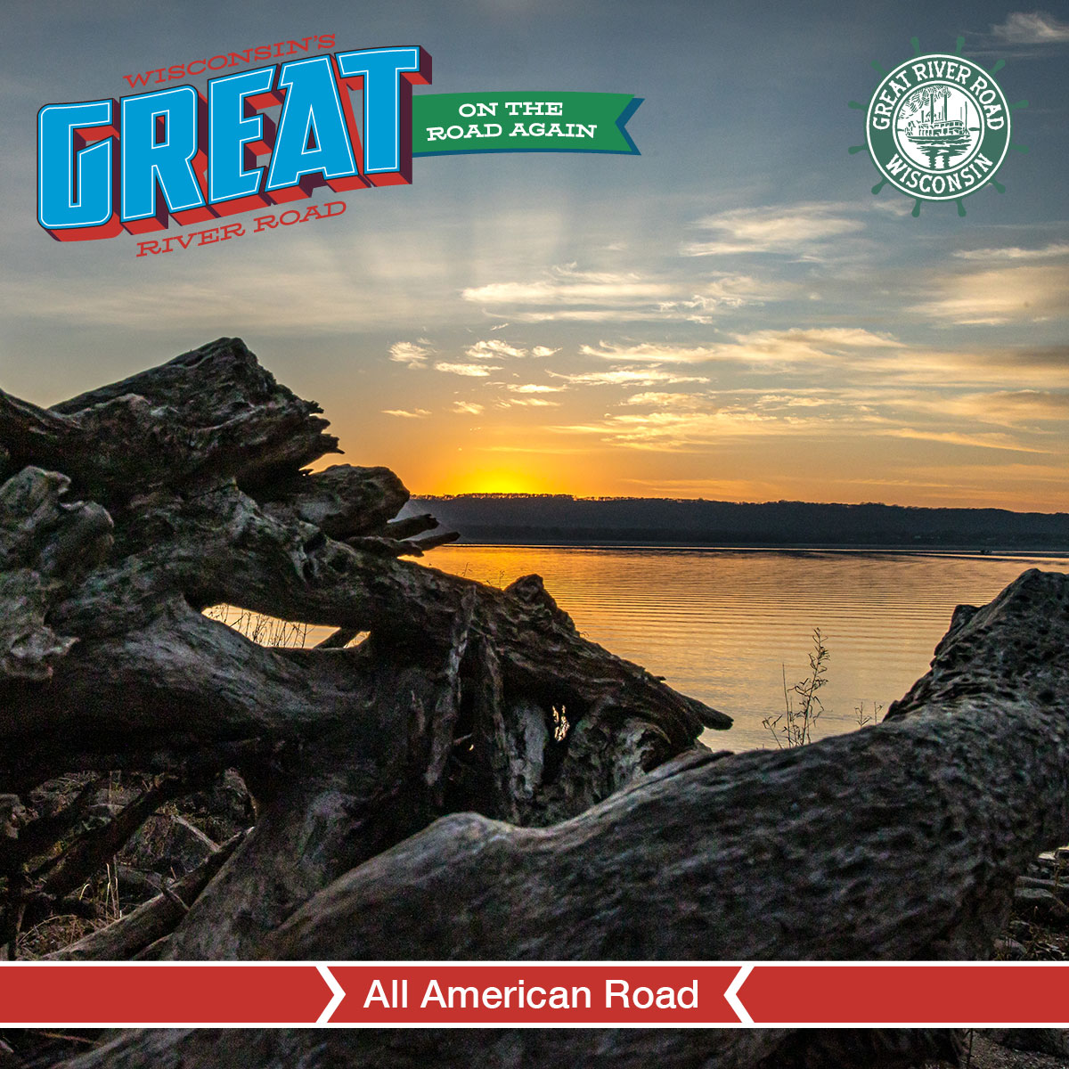 There is nothing quite like a beautiful #sunset over the Mississippi #River highlighting the beauty of the region. 

Learn more wigrr.com/welcome-back!

#greatriverroad #riverroadtrip #welcomeback #discoverwisconsin #roadtrip #wigreatriverroad #ontheroadagain <a href="/TravelWisconsin/">TravelWisconsin</a>