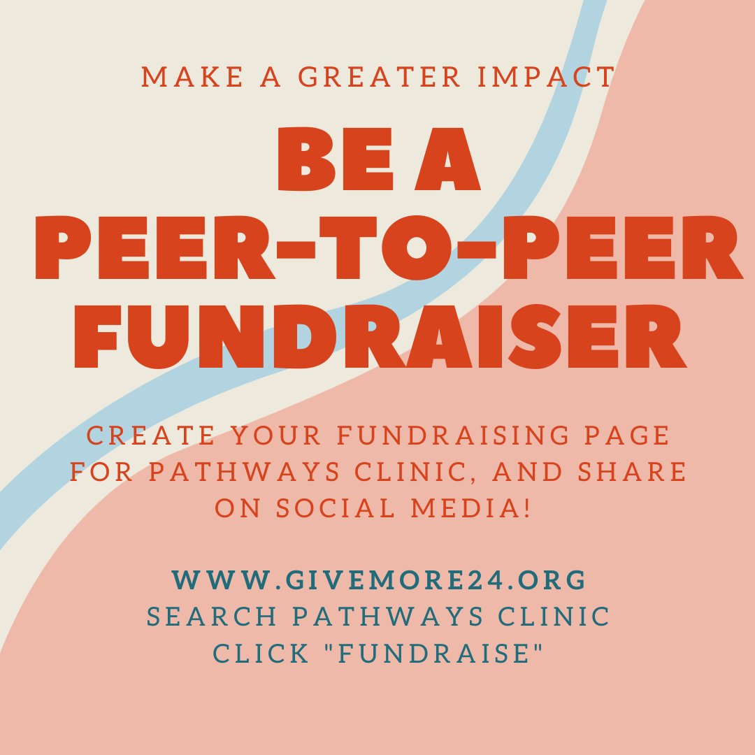 Pathways180's tweet photo. 13 more hours of Give More 24! Want to make a greater impact? 

Go to https://t.co/icA1auRYbw, and search Pathways Clinic and click us. Then click "Fundraise" under Pathways Banner. It will set up your page for your to share and encourage friends to join in on the fun! https://t.co/dfEM0rnehX