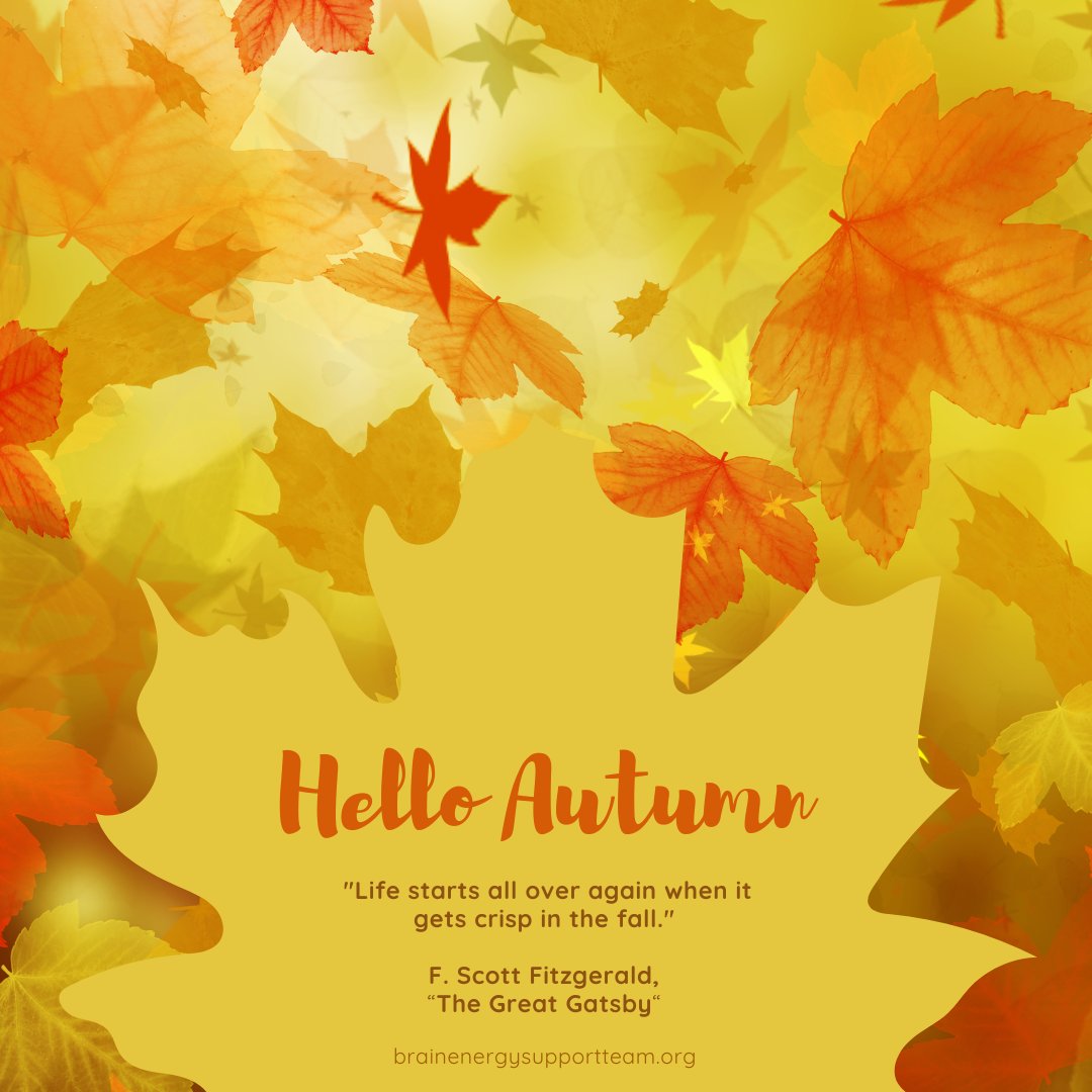 Hello Autumn.🍁🍂🧡

'Life starts all over again when it get's crisp in the fall.'

Here's to life's energy and good vibes as we kick off Autumn 2022! 

#EmpowerYourBrain #Fall #Autumn #FallSeason #AutumnSeason #Fall2022 #Autumn2022 #BestWishes #HelloAutumn #HelloFall #FallMood