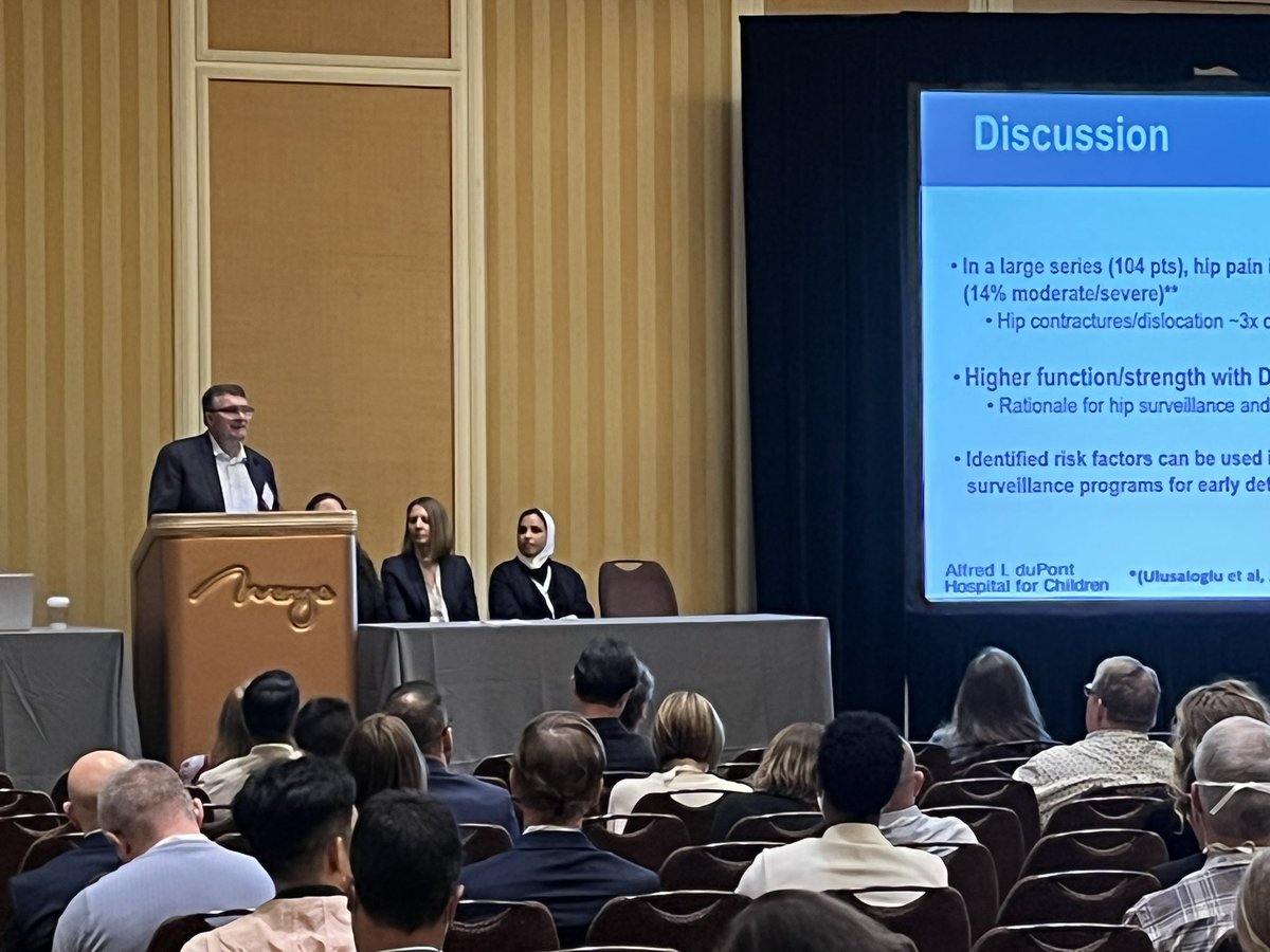 <a href="/JasonJHoward1/">Jason J. Howard</a> discussing our research in hip dysplasia in #SMA at #AACPDM2022