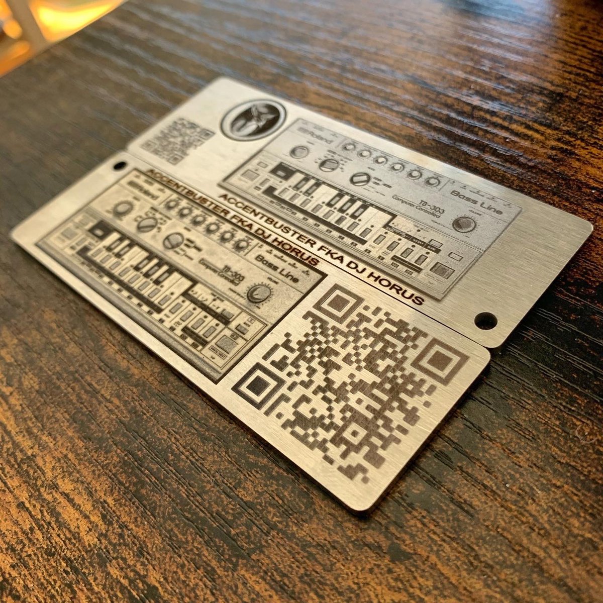 accentbuster's tweet photo. got these #stainless #keyrings from #australia today w/ #tb303 pix, artist name &amp; working #QRCode, what do u think?  … @AcidCentral @engineeermusic @refugedj @fbr81 @DjHellraiser @flatliferecords @hypnohouselabel @HHertzSIgnal @bitingeye @LateNiteTuffGuy @robertbabicz  @Dr_Motte https://t.co/RlgqPjPzXh