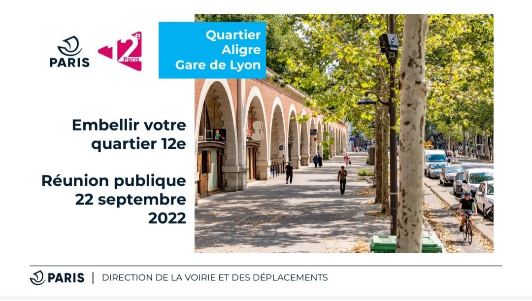 jacquesbaudrier's tweet photo. Merci aux plus de 400 participants à la démarche #EmbellirVotreQuartier Aligre-Gare de Lyon #Paris12
Un beau projet présenté lors de la réunion de restitution :
- 98 arbres plantés 🌳🌳🌳
- plusieurs axes vélo 🚲 
Un quartier gare de Lyon transformé et vegetalise https://t.co/zxXjxIabDM