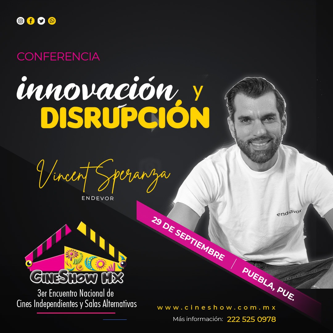 Uno de los especialistas mas importantes en el tema del emprendimiento  Vincent Speranza estará en el  #CineShowMx 2022. Registrate ya en bit.ly/3BUQOqg