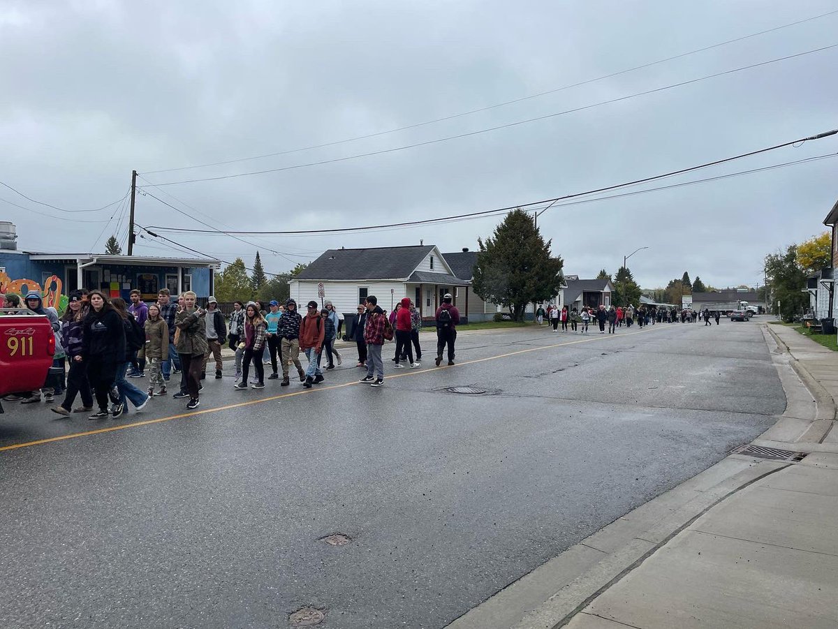 Today, students from IFSS &amp; IFSSE joined up with students from surrounding schools for the Annual Terry Fox Walk! 
A HUGE thank you to all participants, the OPP and the IFFD for their vehicle escorts, and to all who supplied hot chocolate for our students following the run. :)