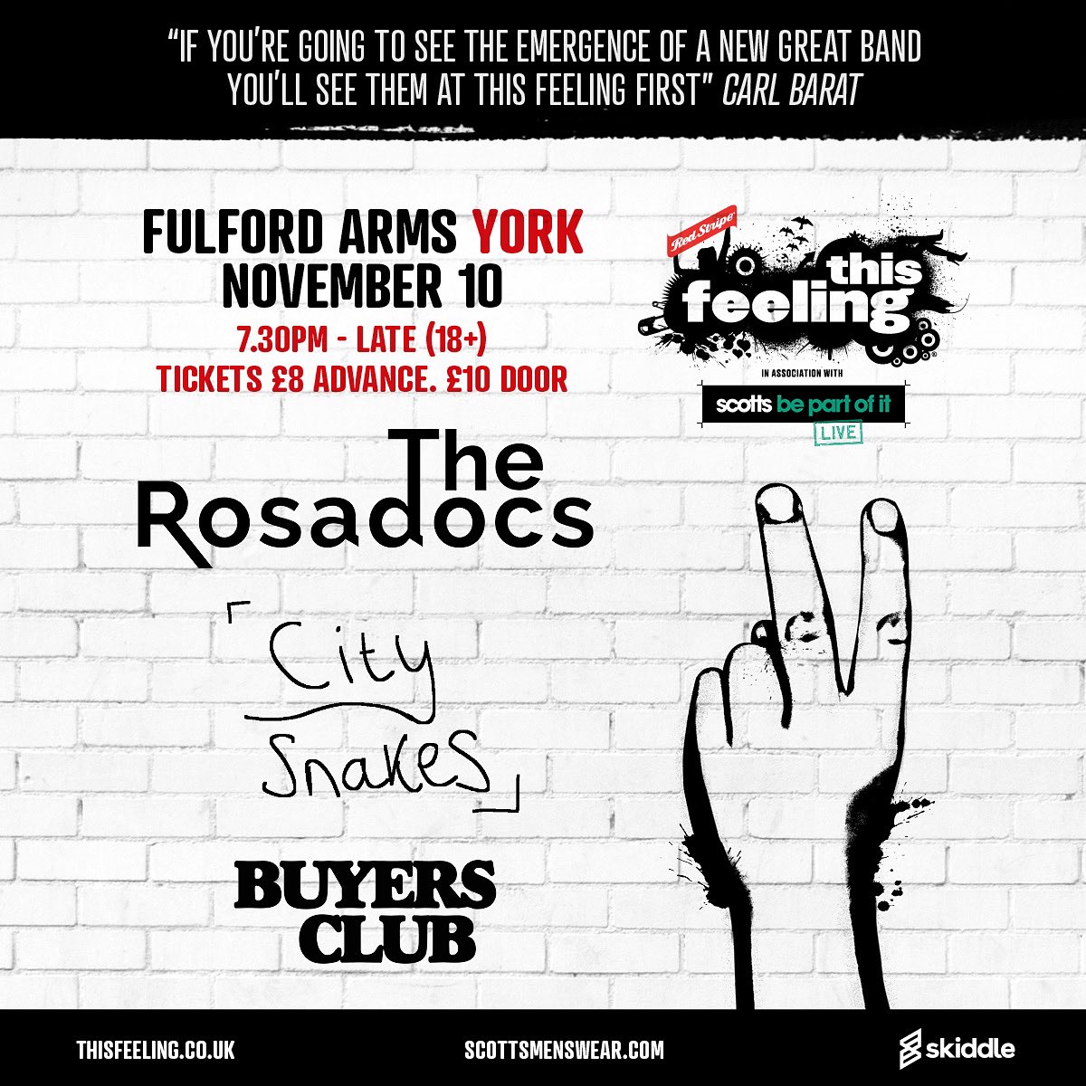 BUYERSCLUB_BAND's tweet photo. YORK! We’re back at the @fulfordarmsyork on November 10th alongside @TherosadocsUK and @CitySnakesYork 
⠀
This wonderful lineup has been constructed by the guys at @This_Feeling and it’s shaping up to be a good one so make sure you head over to our LinkTree NOW to grab your tix! https://t.co/tsi03SwEvj