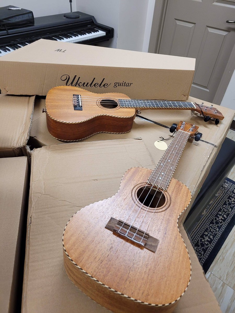 We’ve just received a donation of ONE HUNDRED UKULELES from <a href="/TW_Guitars/">Twisted Wood Guitars</a>! 🙌 So stay tuned for our free ukulele workshops, they’ll be coming soon.