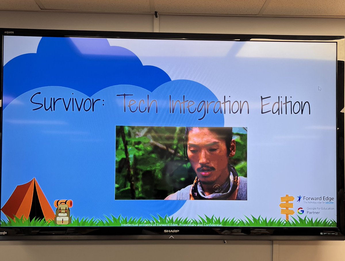Katie_M_Ritter's tweet photo. Survivor: Tech Integration Edition at #FECamp22 is heating up… @Hamilton_CSD coached are picking their team names and making their banners… challenges starting in t-minus 5 minutes! 🏕🏋🏼♀️🏆 #fek12 https://t.co/gjcfLnGhDa