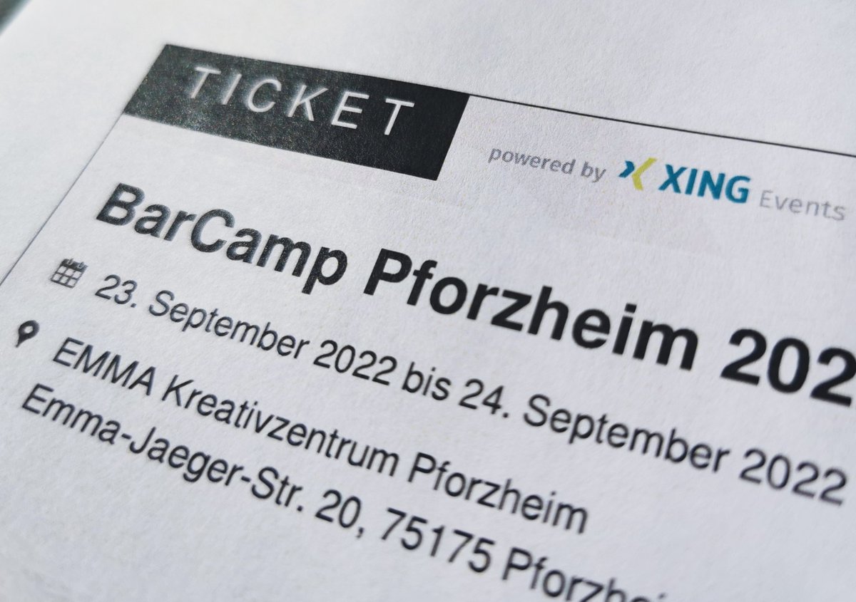 Die Tickets für das #bcpf22 sind gesichert. Freuen uns auf die kommenden 2 Tage 😉