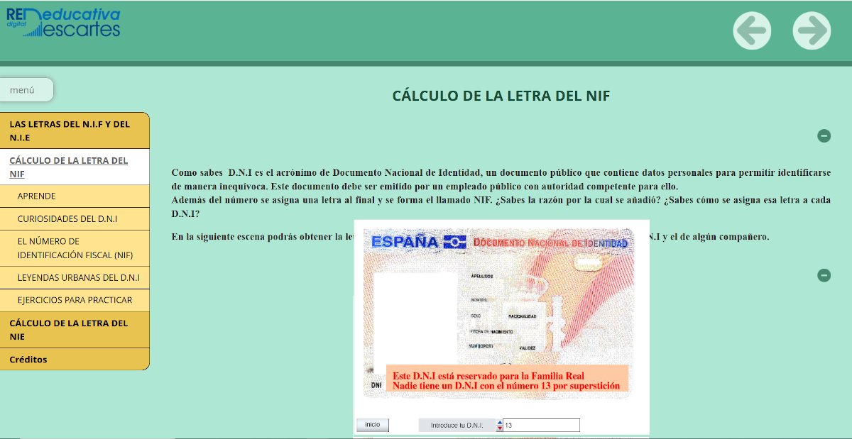 jasalgueiro's tweet photo. Cómo se obtiene la letra del NIF es una interesante aplicación de las matemáticas en la vida cotidiana que siempre sorprende al alumnado.
#REDDescartes ofrece #REA completo diseñado con las herramientas de autor @exelearning_sp y #DescartesJS #ODS #ODS4 
https://t.co/X66NEpkd30 https://t.co/MYh6AkUKMw