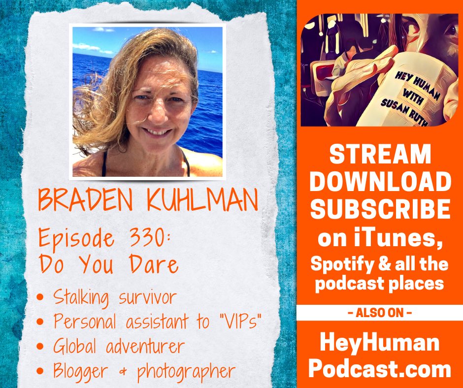 Braden Kuhlman has managed to get a lot of living in her lifetime.  She’s been a personal assistant to the stars &amp; counts legendary songwriters as close friends. She was cyber-stalked before anyone knew that was a thing…. TW: Stalking, abuse podcasts.apple.com/us/podcast/hey…