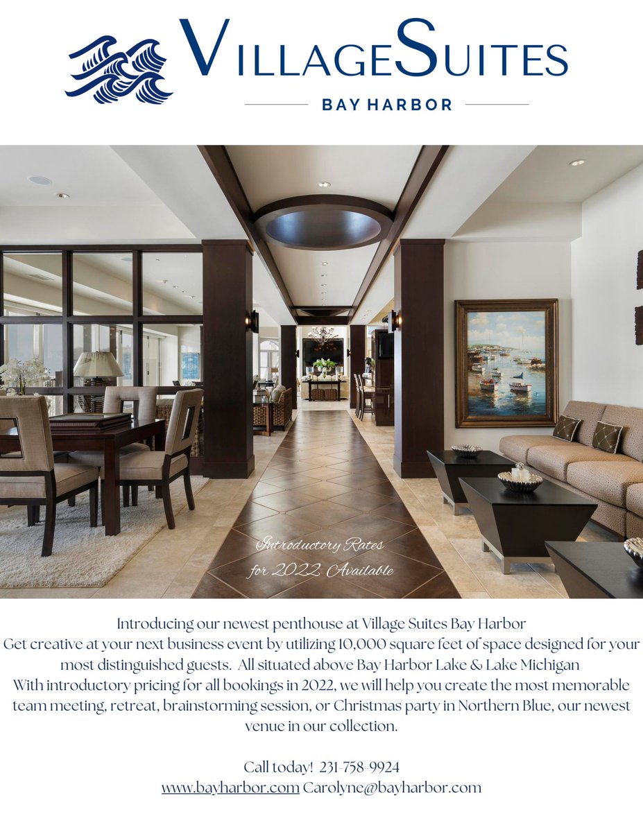 Northern Blue Penthouse is ready for your next retreat!