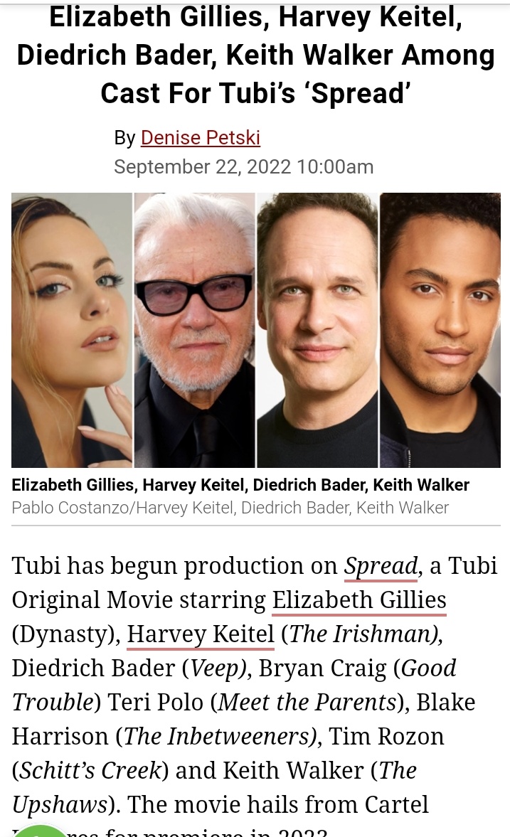 Liz staring in a new movie and is a executive producer i am so excited and proud of her