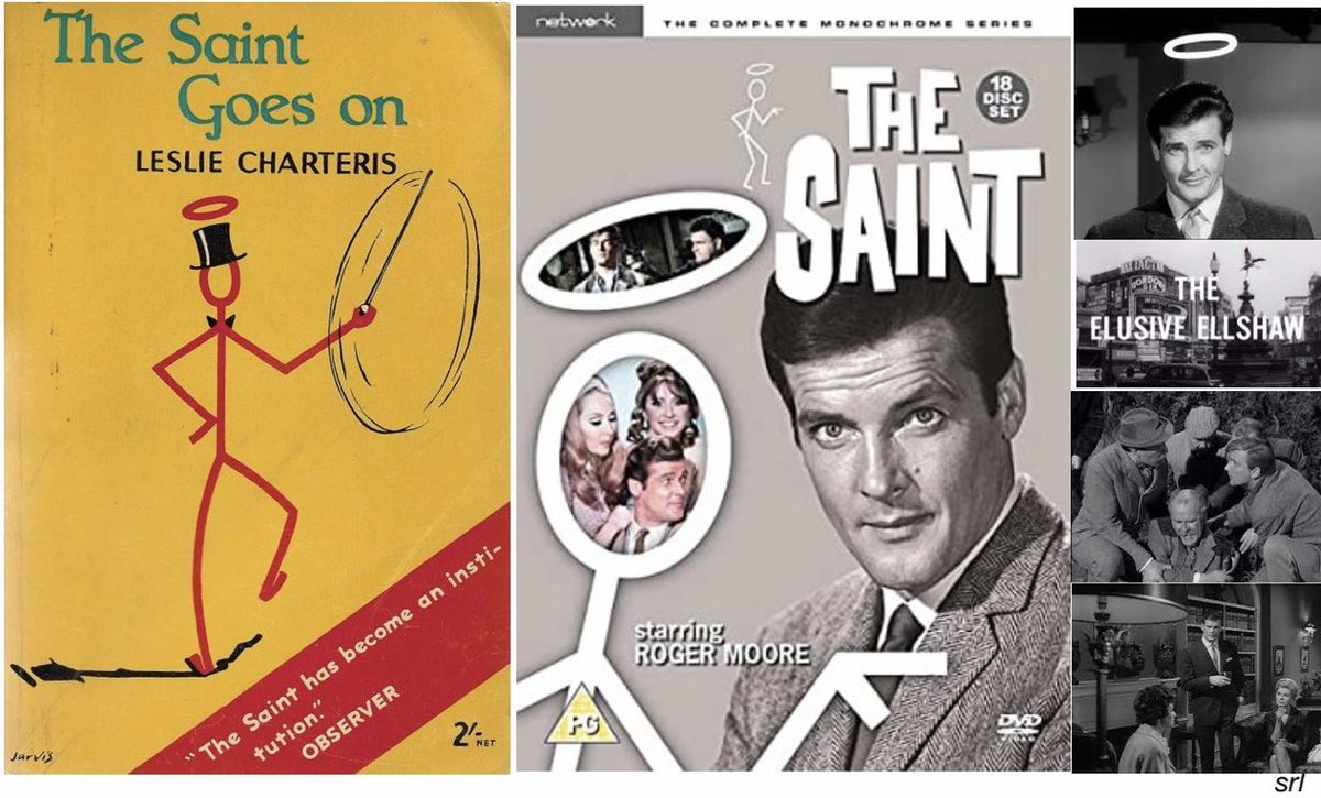 8pm TODAY on @TalkingPicsTV

From 1963, s2 Ep 5 of #TheSaint “The Elusive Ellshaw” directed by #JohnLlewellynMoxey & written by #HarryWJunkin  

Based on a 1934 #LeslieCharteris short story📖 from 📖“The Saint Goes On”

🌟#RogerMoore #AngelaBrowne #RichardVernon #AnthonyBate