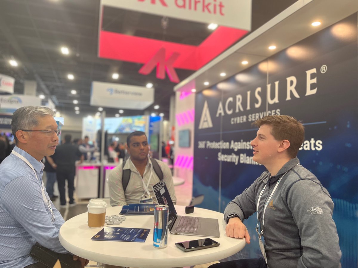 Acrisure's tweet photo. Acrisure Cyber Services is live at #ITC2022, sharing insights on the latest in cybersecurity. Connect with us to learn how to get 360 degree protection against cyber threats.
#insuretechconnect #cybersecurity #insuretech https://t.co/5XlbOgFiZ5