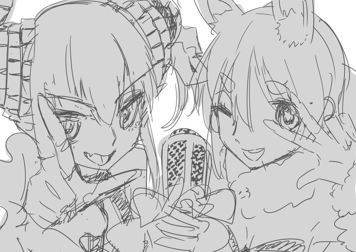 ぺこエリ……(元気だったら清書します) #ぺこらーと 