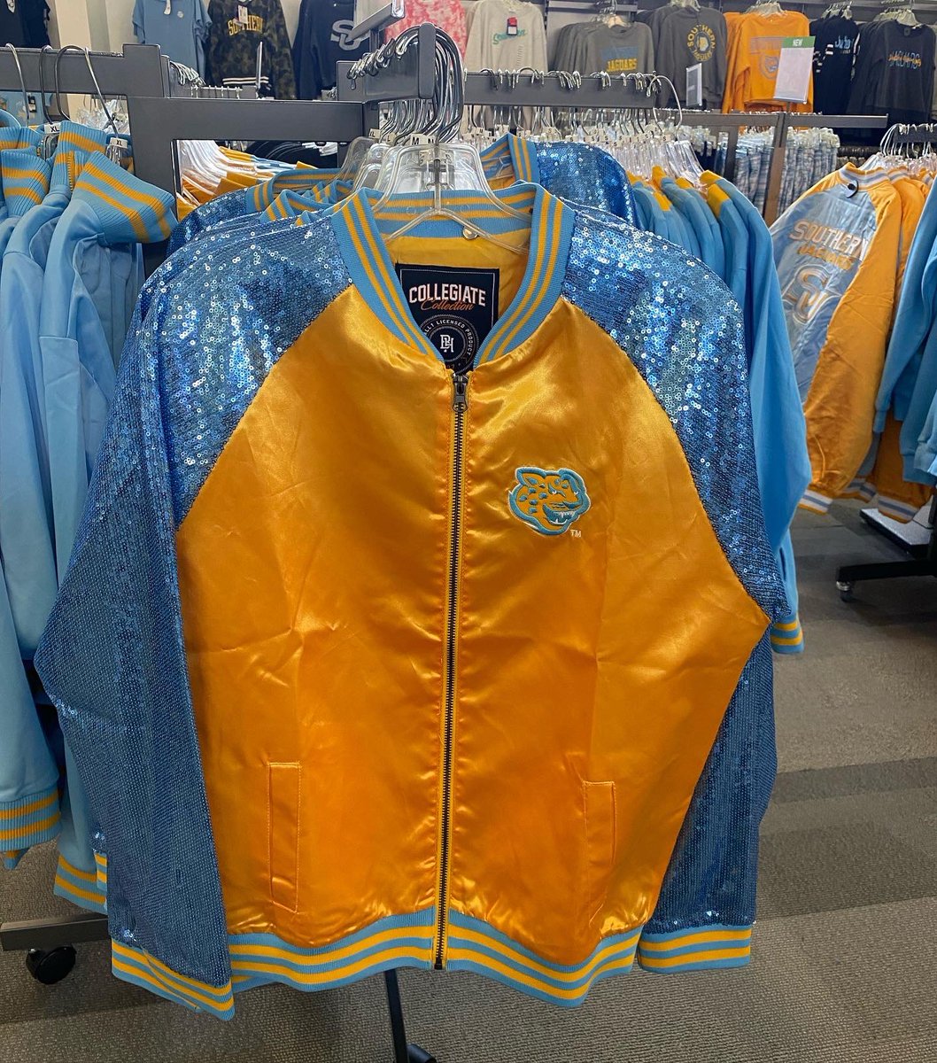 Happy Thursday Jags! Stop by the store &amp; check out our new arrivals. It’s never too early to start your homecoming shopping! 💙💛

Want to save? Receive 20% a full price item! Coupon valid until Sept. 30th. 
#geauxjags #subr #southernuniversity