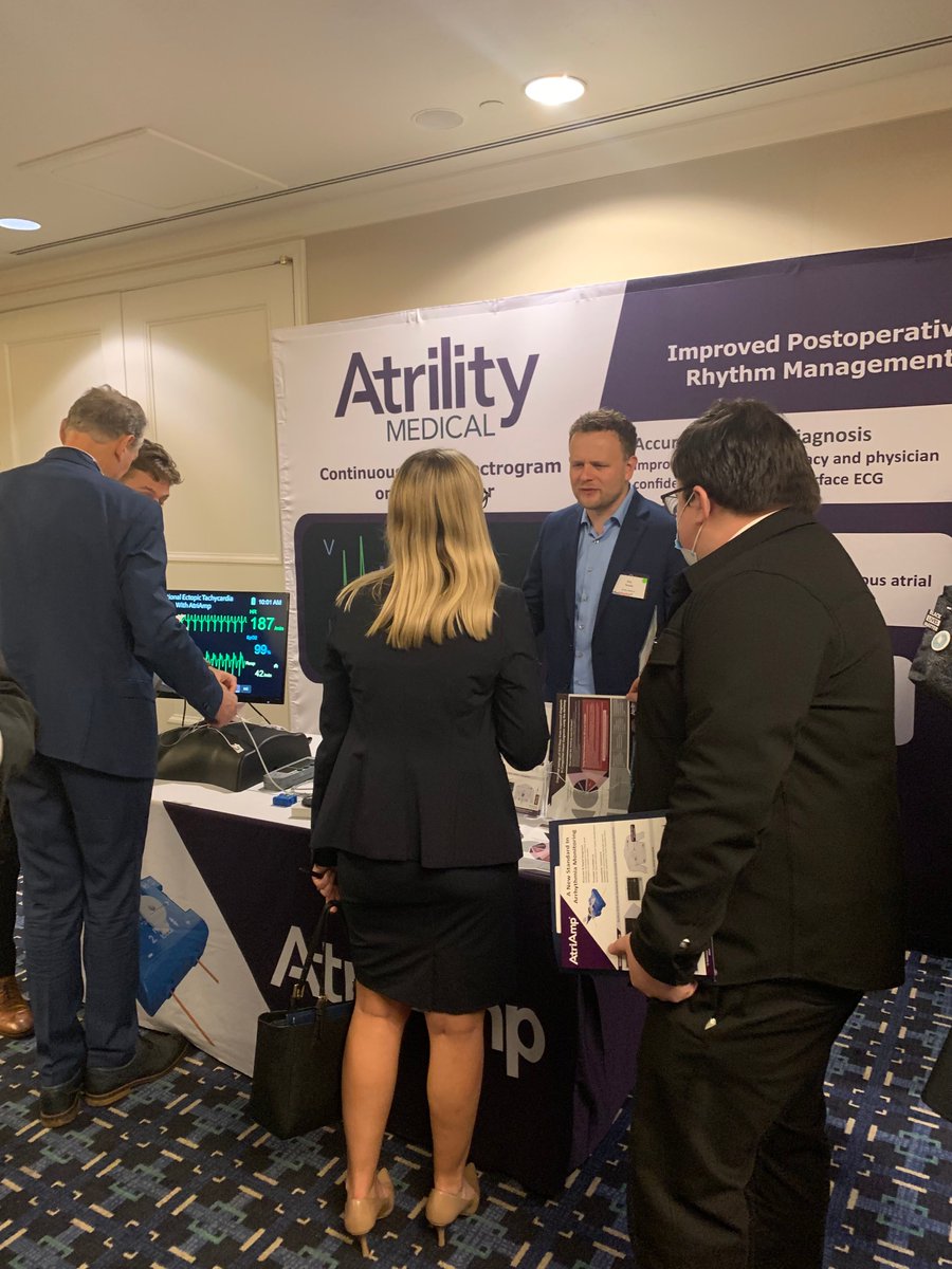atrility's tweet photo. Come on by and visit our booth @pedirhythm to learn more about #AtriAmp for simple, continuous atrial electrograms in the ICU. #epeeps #arrhythmias #PICU #cvicu https://t.co/CPUUr2xrLQ