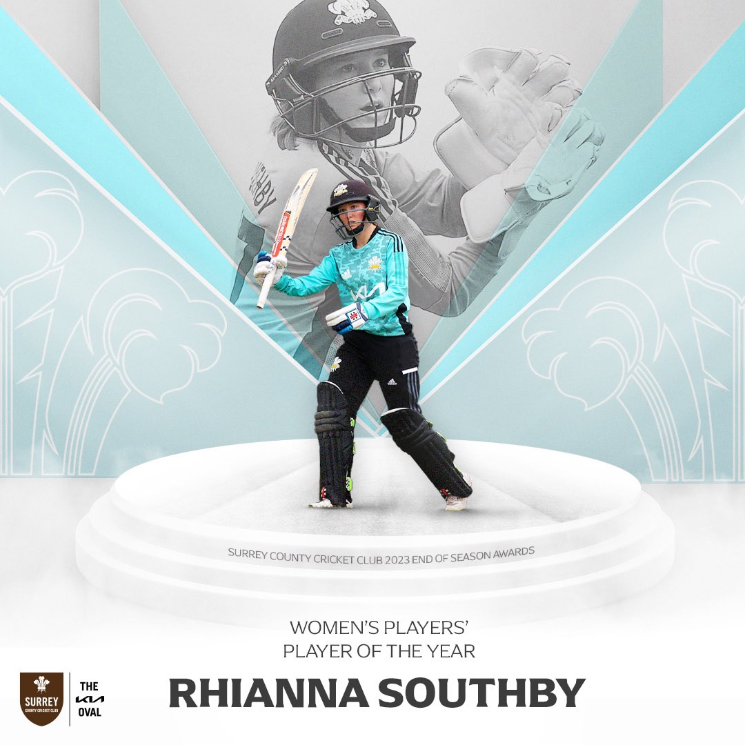 surreycricket's tweet photo. The @KiaUK Players’ Player of the Year award goes to the excellent @rhianna_southby 🏆🙌 

#SurreyAwards https://t.co/BAGAMvCxN4