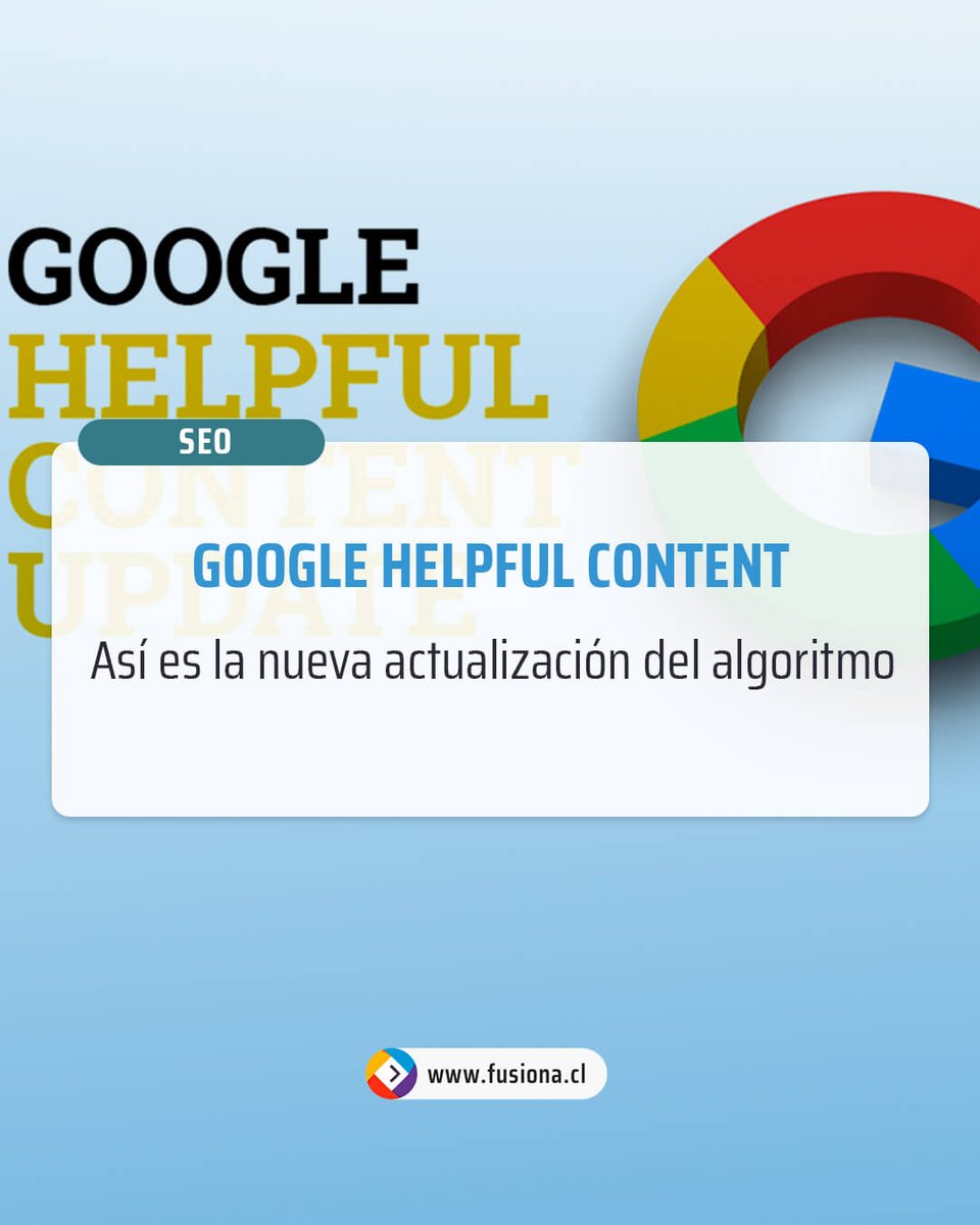 fusiona's tweet image. Google Helpful Content es la última actualización del algoritmo de la compañía. Aquí te contamos si este upgrade impactará tu posicionamiento.

fusiona.cl/blog/data-anal…

#Googlehelpfulcontent
#Panda
#Penguin
#Florida
#algoritmoGoogle
#actualizacionesGoogle
#posicionamientoSEO