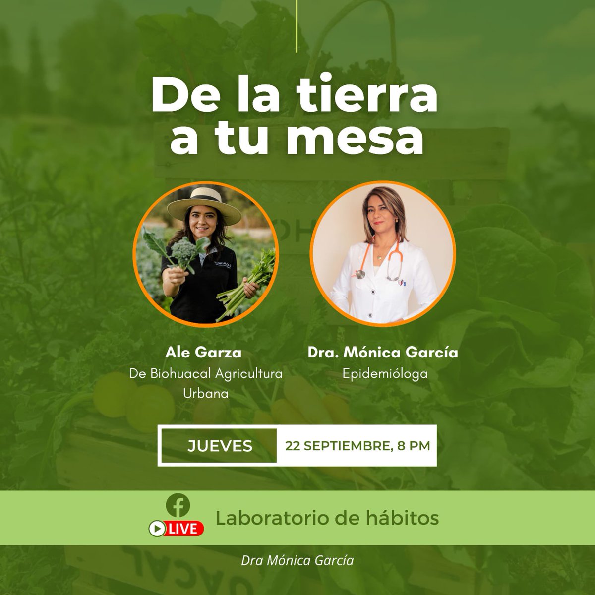 50mas1Oax's tweet photo. ¡Imperdible! 💜

Les invitamos a ver el FB LIVE “De la tierra a tu mesa” este jueves a las 8 de la noche, en donde participarán nuestras integrantes Alex Garza de @Biohuacal y la Dra Mónica García.

#EmpoderandoMujeres 💪🏻💜 https://t.co/TzSUVybqxA