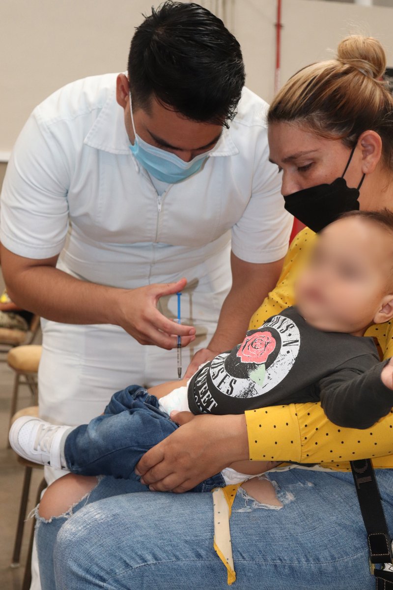 IMSSChihuahua's tweet photo. #IMSSChihuahua sigue apoyando en la aplicación de #VacunaCOVID19 a niñas y niños menores de 11 años, además de completar esquemas de vacunación (Hexavalente, Triple Viral, DPT y Rotavirus) para menores de 5 años.💉 https://t.co/3IhU8gtL1D