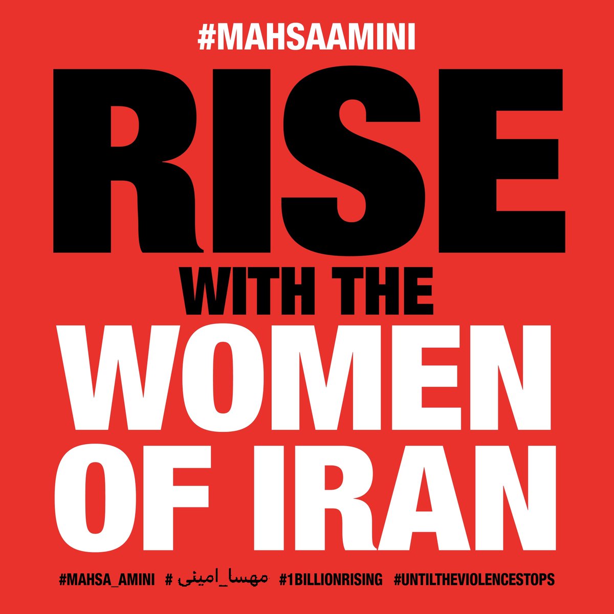 VDay's tweet photo. #RiseWithTheWomenOfIran - Statement from #VDay &amp; #1BillionRising - #MahsaAmini #Mahsa_Amini  #مهسا_امینی 
Our statement: https://t.co/tLzXtbJGfd
 #RageRoarRISE: Women of the world have our eyes on Iran.  #RiseCreateReclaim #RiseInSolidarity #UntilTheViolenceStops https://t.co/Adg3XSGZbu