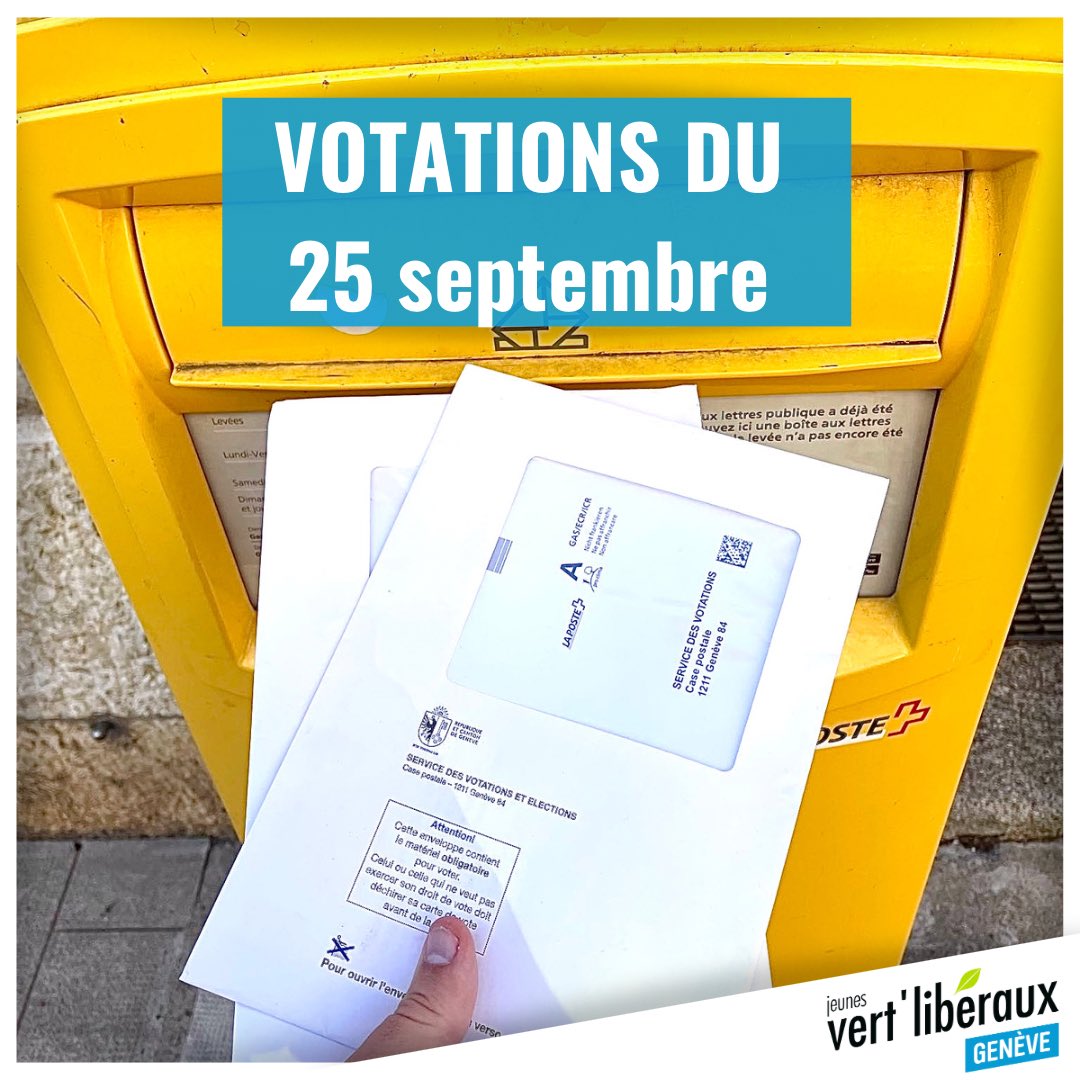 jvl_ge's tweet photo. 👋 Pas encore voté ? 🗳️

👉Déposez votre ✉️ de vote auprès du Service des Votations 
📍Rue des mouettes 13, Les Acacias
🗓️SAMEDI AVANT 12H

👉 Votez au bureau de vote 
📍 indiqué sur l’✉️
🗓️DIMANCHE 10-12H

#CHVote #Genève https://t.co/U02rFs6mRm