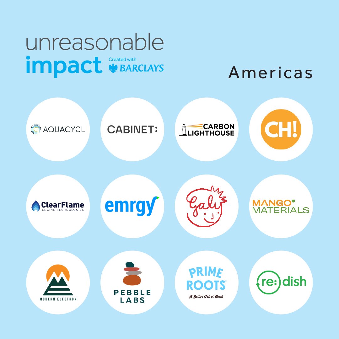 Just in time for Climate Tech Week 🌎

I’m stoked to share 12 climate tech companies that will be getting <a href="/unreasonable/">Unreasonable</a> support to further scale their impact this fall 🚀

This thread shares a little about each venture and why they are joining the Unreasonable Fellowship 🧵