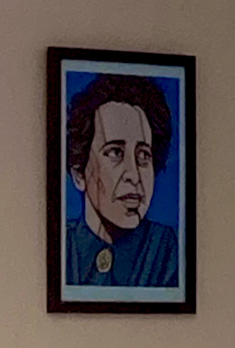 DrElizabethMac1's tweet photo. Very happy with the new prints and posters for our department classroom. The #MaryMidgley print, painted by the super talented @EmmaJCurran, is my own, but I’ve decided I need her at work for those days when you need a watchful and supportive eye! #PhilosopherQueens   #Philosophy https://t.co/tYmC6Y5AXi