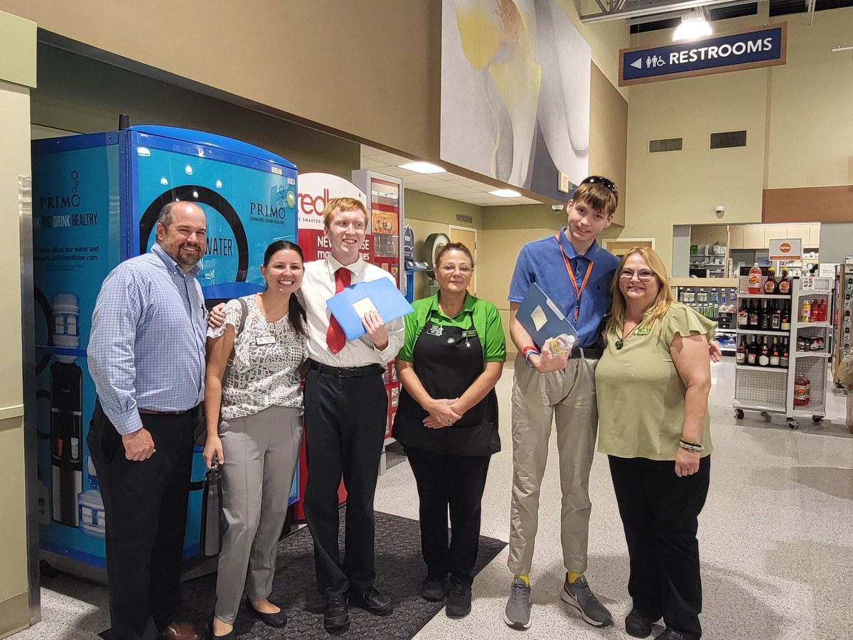A HUGE shoutout to these two! David and Wolfi have been working hard in their internship at Publix. Today they were offered a paid position!!! We are so proud of them! Go see them <a href="/Publix/">Publix</a> Town Center #classroomtocareers <a href="/FlaglerSchools/">FlaglerSchools</a>