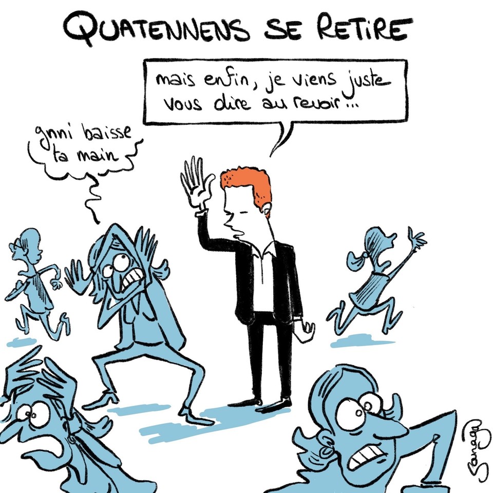 BlaguesDessins's tweet photo. Le #DessinDePresse de Sanaga : Quatennens se retire
Retrouvez tous les dessins de Sanaga : https://t.co/VQNx0gcWdF
#DessinDeSanaga #ActuDeSanaga #Sanaga #Humour #Quatennens #AdrienQuatennens #ViolenceConjugale #AuRevoir #RetraitPolitique #LeCoupDeLaGifle https://t.co/13QZTMSltH