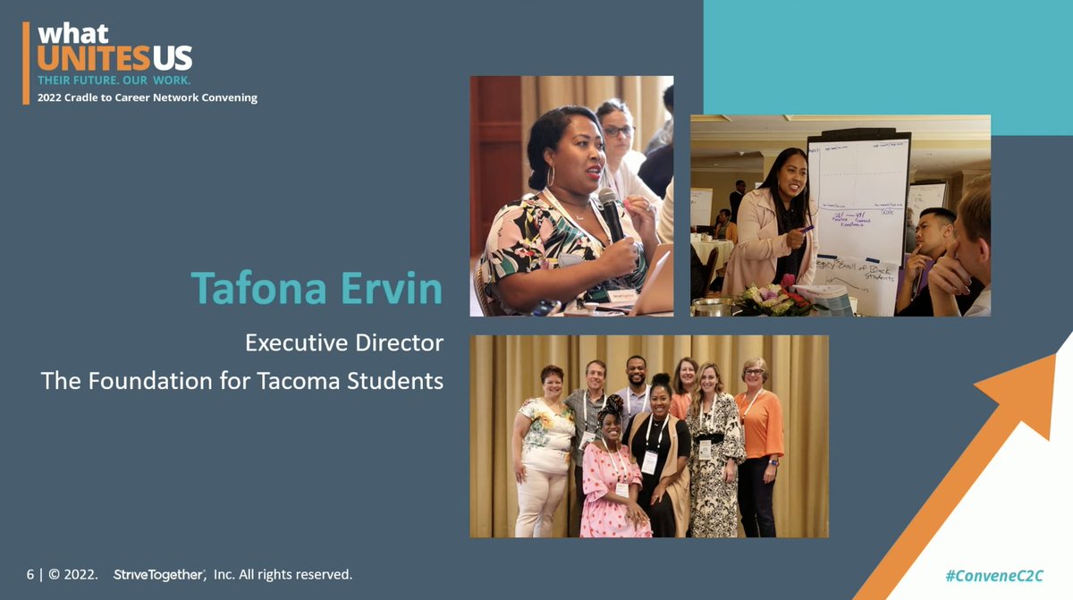 JenBlatz's tweet photo. Congratulations to Tafona Ervin of @GraduateTacoma for being named the recipient of this year's Bill Henningsgaard Cradle to Career Champion Award! #convenec2c https://t.co/doG3IBN4e6
