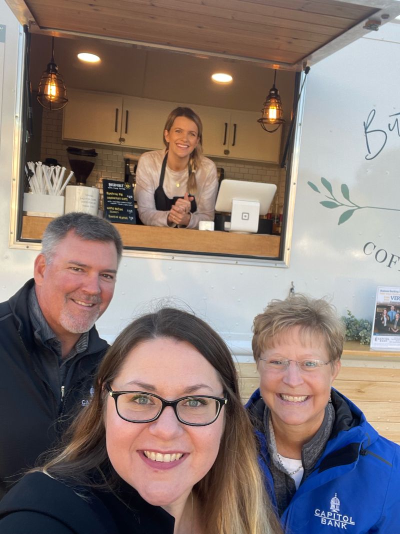 Perfect fall morning🍁🍂A chill in the air, but plenty of coffee to keep warm! Thanks to all who attended our Verona event &amp; thanks to Butternut Road Coffee Truck! See ya next week at our East Madison location!
#communitybanking #communityappreciation #banklocal #fallisintheair