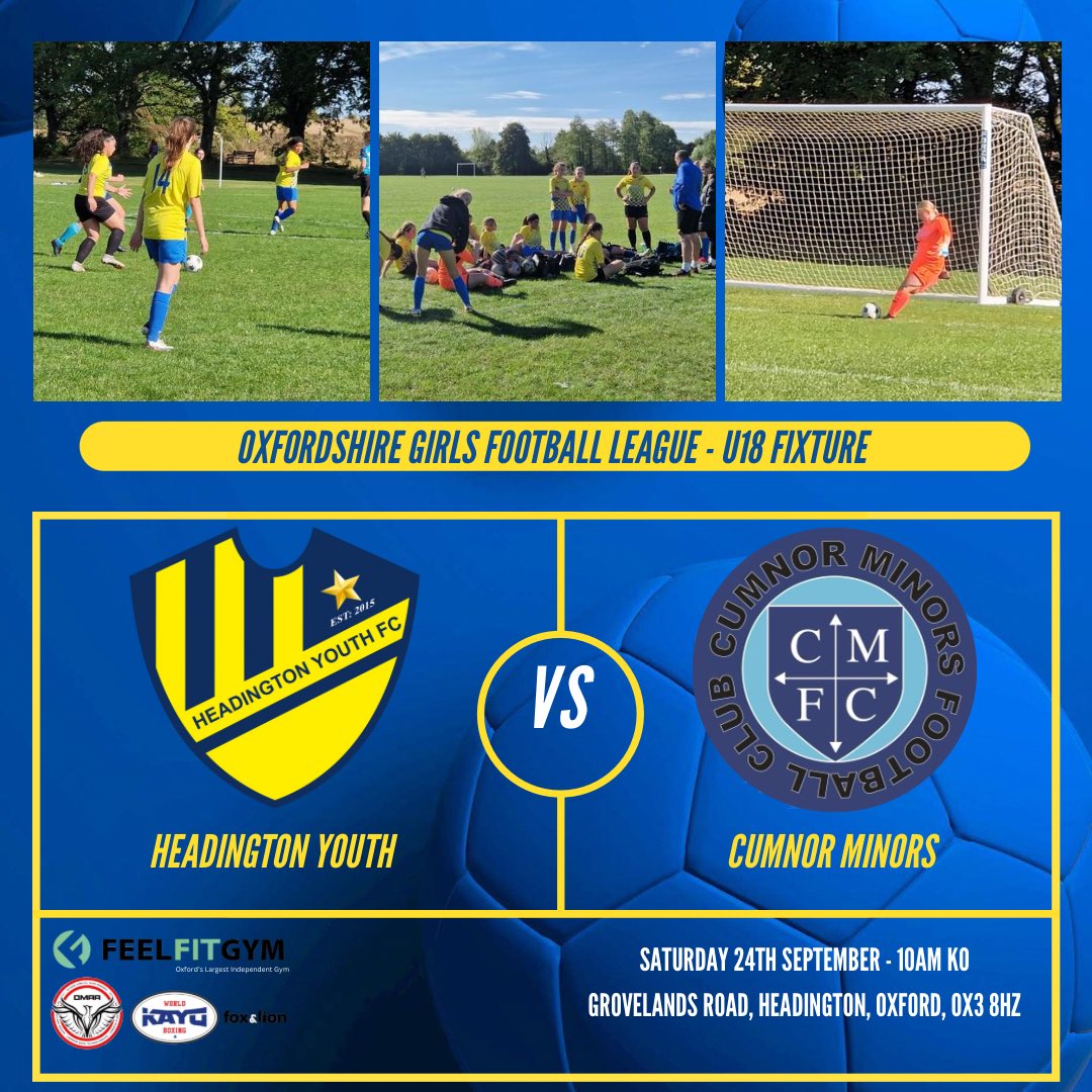 This Saturday we welcome our good friends from Cumnor for our first home game of the season.

💛💙