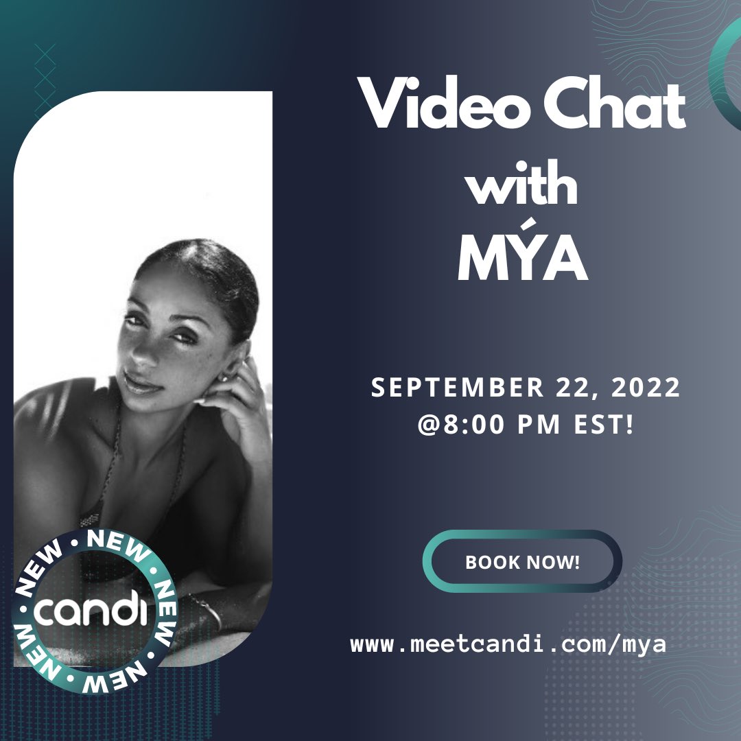 MYAPLANET9's tweet photo. #September 22nd
…the official last day of summer. Come hang out online with me for a 1 on 1 virtual #meetngreet at 8:00pm EST. Book your window at https://t.co/qAfboKUhjR Can’t wait to see you &amp; catch up. 🫶🏽💙😘 

#mya #planet9 #myaplanet9 #candi #meetcandi #virtual https://t.co/70trvtBkB6