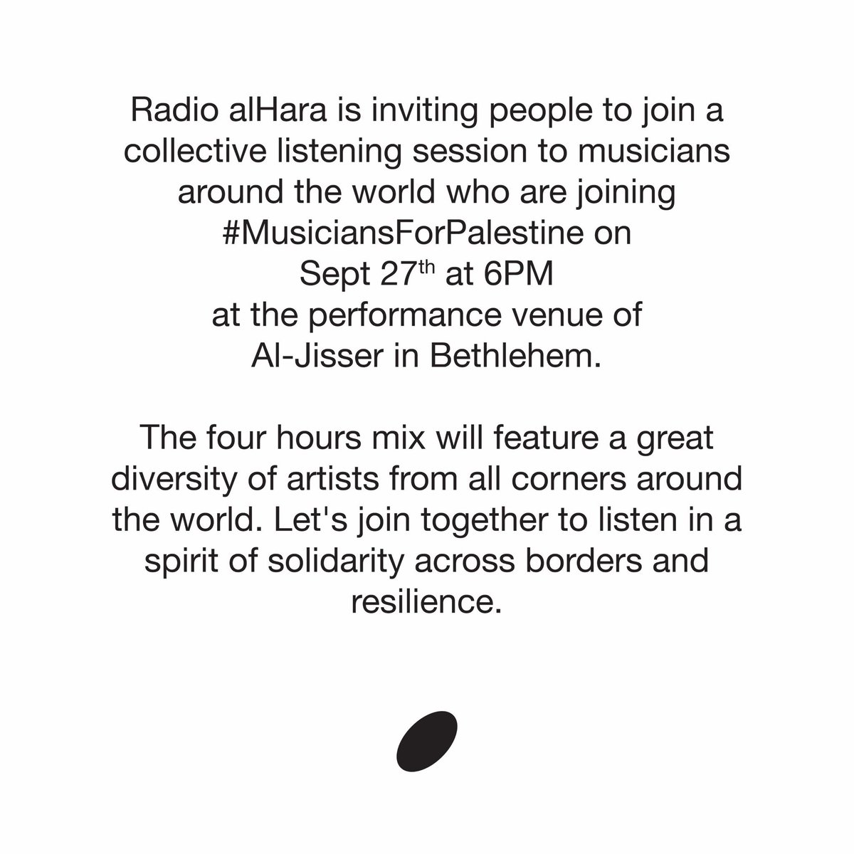 spirodon's tweet photo. A very special #MusiciansForPalestine broadcast taking place this upcoming Tuesday on Radio Al Hara, also live on the ground in Palestine at Al-Jisser, tune-in friends ! https://t.co/o9ysa8vdOs #FreePalestine https://t.co/KdaOzV00ug